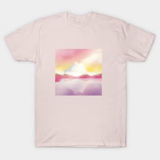 Beautiful Pink Snow Mountain T-Shirt